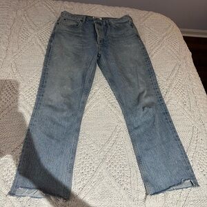 Agolde Classic Blue Women's Straight Jeans (SIZE: 31)